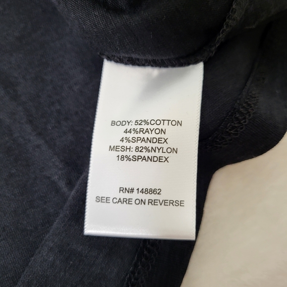 Torrid Black Mesh Inset Tank Sleeveless Top. Size 00 / Medium - Picture 7 of 8